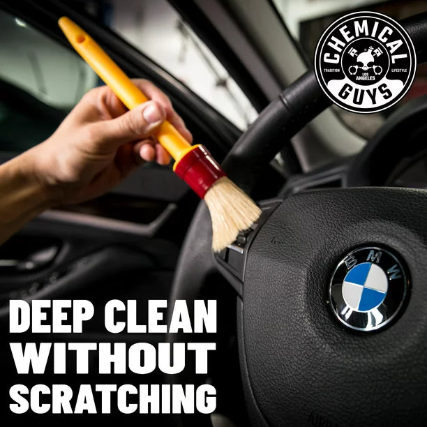 Chemical Guys The Best Detailing Brush, Boars Hair Soft Detailing Brush