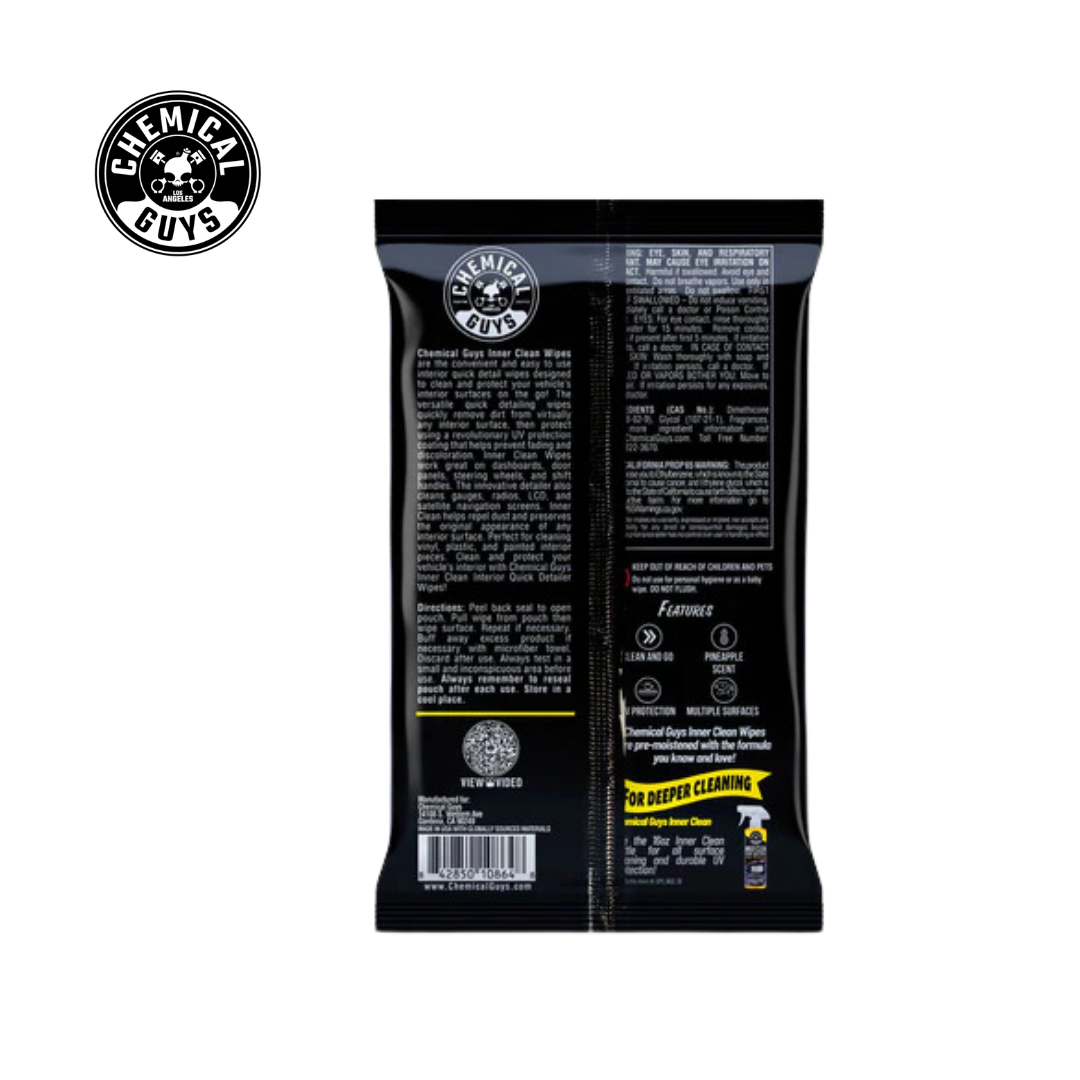 Chemical Guys InnerClean Interior Quick Detailer and Protectant Wipes