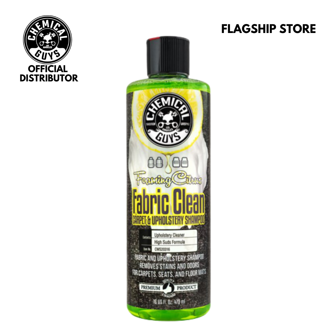 Chemical Guys Foaming Citrus Fabric Clean Carpet And Upholstery Shampoo And Odor Eliminator (16 Fl. Oz.)