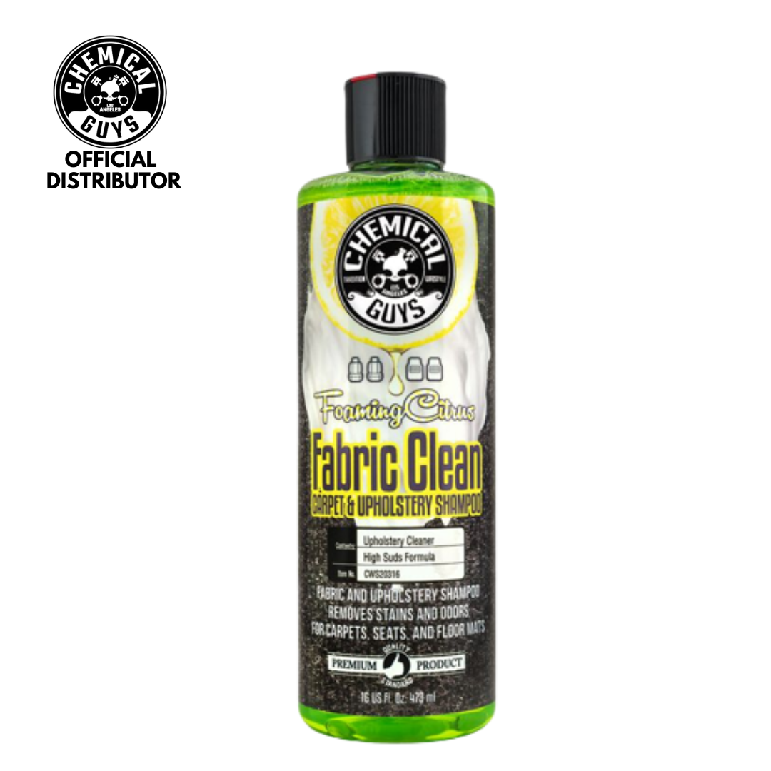 Chemical Guys Foaming Citrus Fabric Clean Carpet And Upholstery Shampoo And Odor Eliminator (16 Fl. Oz.)