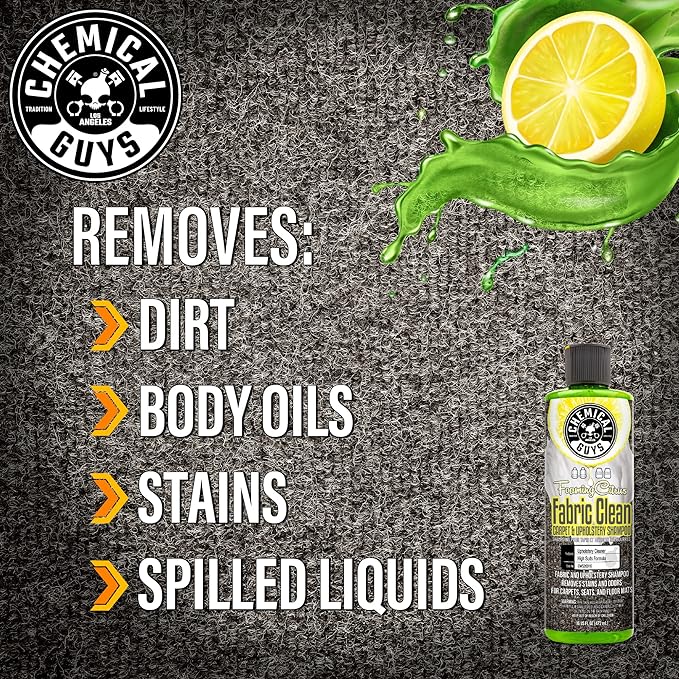 Chemical Guys Foaming Citrus Fabric Clean Carpet And Upholstery Shampoo And Odor Eliminator (16 Fl. Oz.)