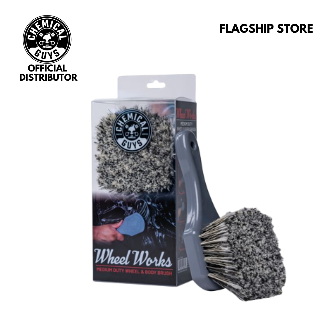 Chemical Guys Long Handle Flagged Tip Wheel Brush w/Angled Head - 20in