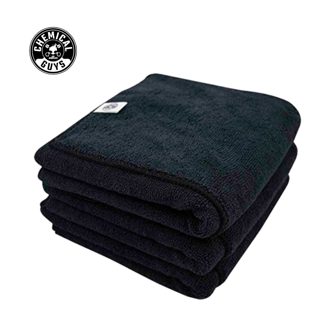 Chemical Guys Elegant Edgeless Microfiber Towel, Black 51" X 30"