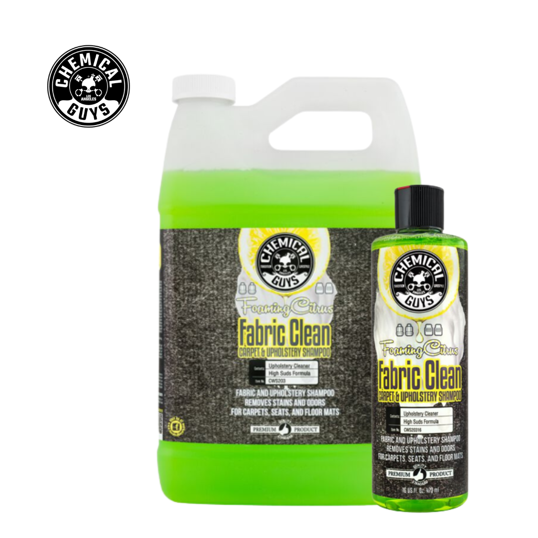 Chemical Guys Foaming Citrus Fabric Clean Carpet And Upholstery Shampoo And Odor Eliminator (1 Gallon)