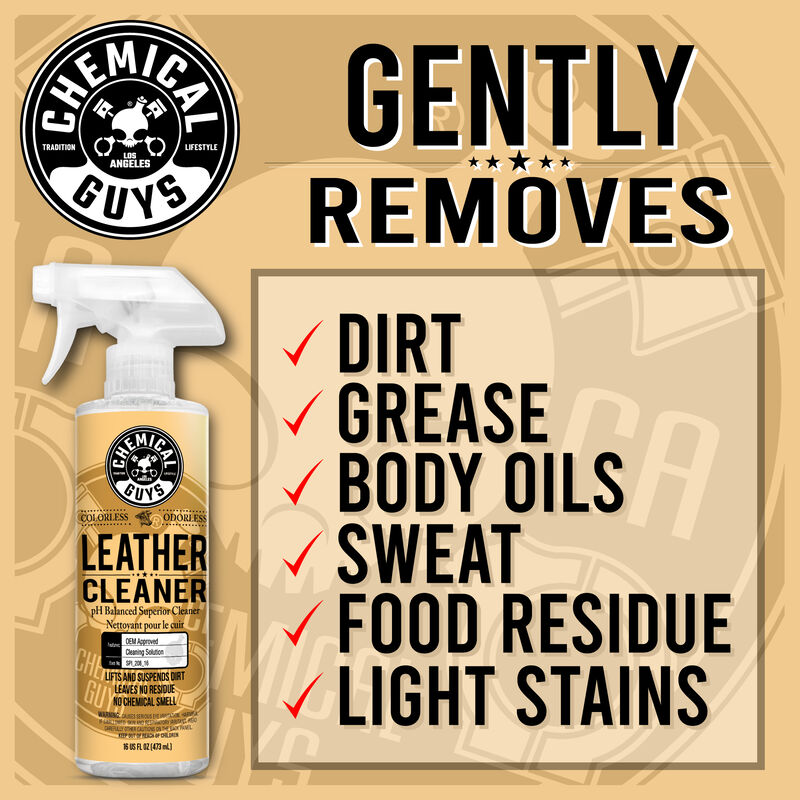 Chemical Guys Leather Cleaner Colorless And Odorless Super Cleaner (16 Fl. Oz.)