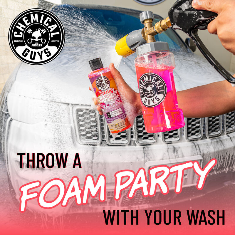 Chemical Guys Sticky Snowball Snow Foam Auto Wash (16 Fl. Oz.)(Non Shrink-Wrapped)(CS: 6) - Car Shampoo
