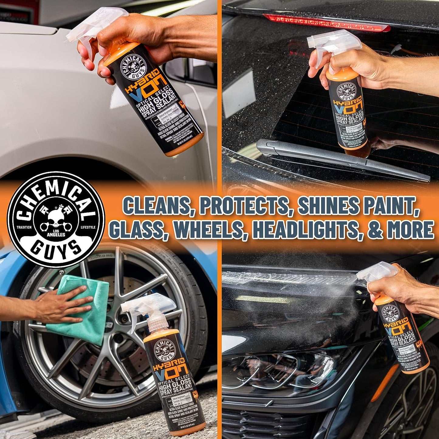 Chemical Guys Hybrid V7 Optical Select Wet Tire Shine And Trim Dressing And Protectant (16 Fl. Oz.)