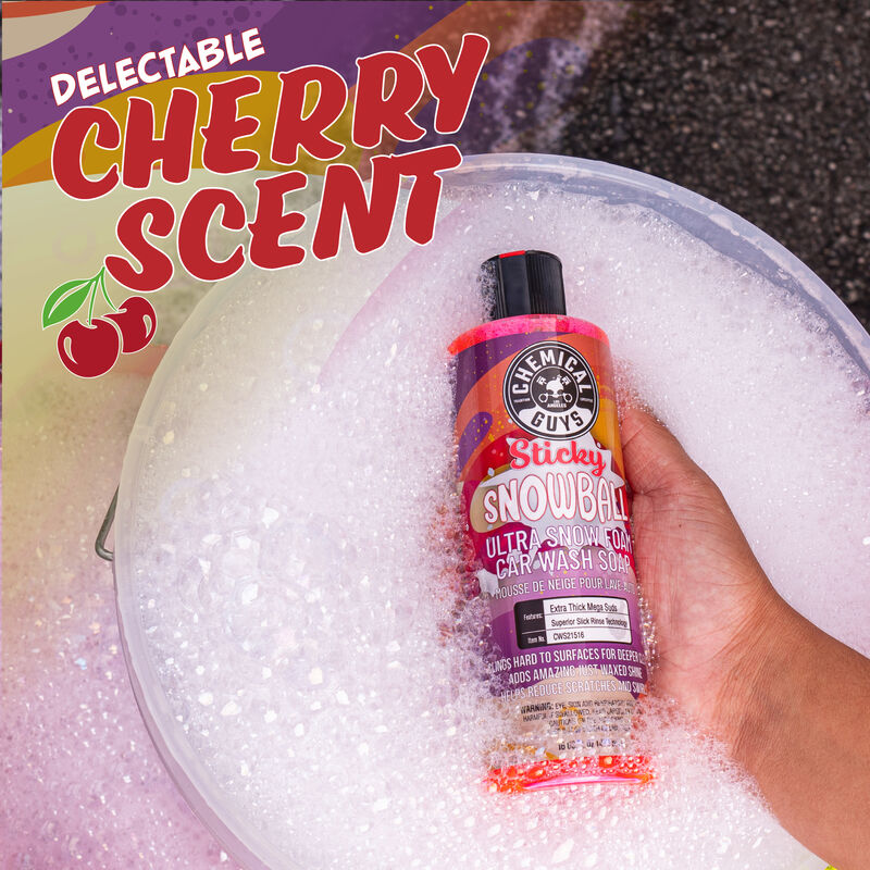 Chemical Guys Sticky Snowball Snow Foam Auto Wash (16 Fl. Oz.)(Non Shrink-Wrapped)(CS: 6) - Car Shampoo
