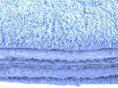 Chemical Guys Happy Ending Edgeless Microfiber Towel, Blue 16" X 16" (3 Pack)
