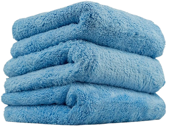 Chemical Guys Happy Ending Edgeless Microfiber Towel, Blue 16" X 16" (3 Pack)