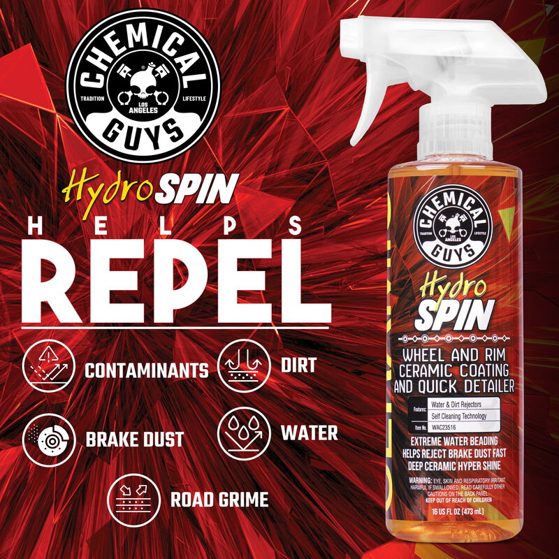 Chemical Guys HydroSpin Wheel & Rim Ceramic Coating (16 Fl. Oz.)(Non Shrink-Wrapped)(CS: 6)