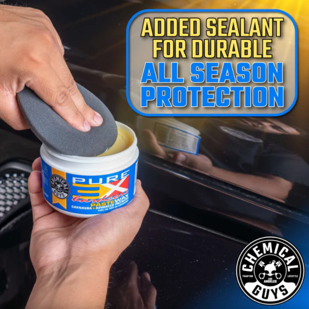 Chemical Guys 3X Hard Core Pure Carnauba Paste Wax + Advance Polymers 8 Oz Single Jar