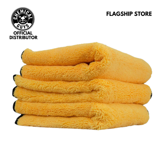 Chemical Guys Professional Grade Premium Microfiber Towel with Silk Edges, 16" x 16" (3 Pack)