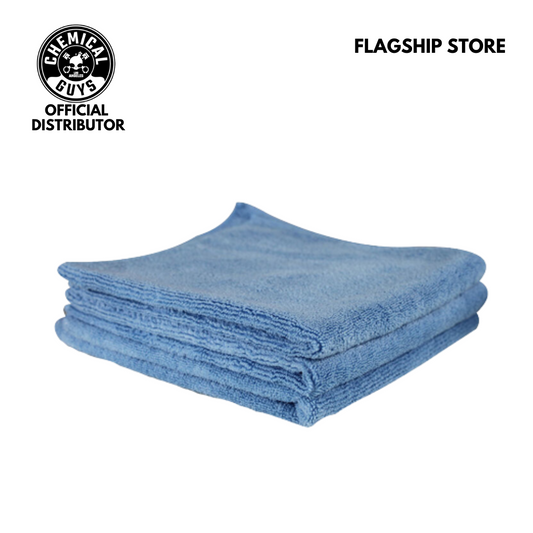 Chemical Guys Workhorse Professional Microfiber Towel, Blue 16"X16" (3 in Pack)