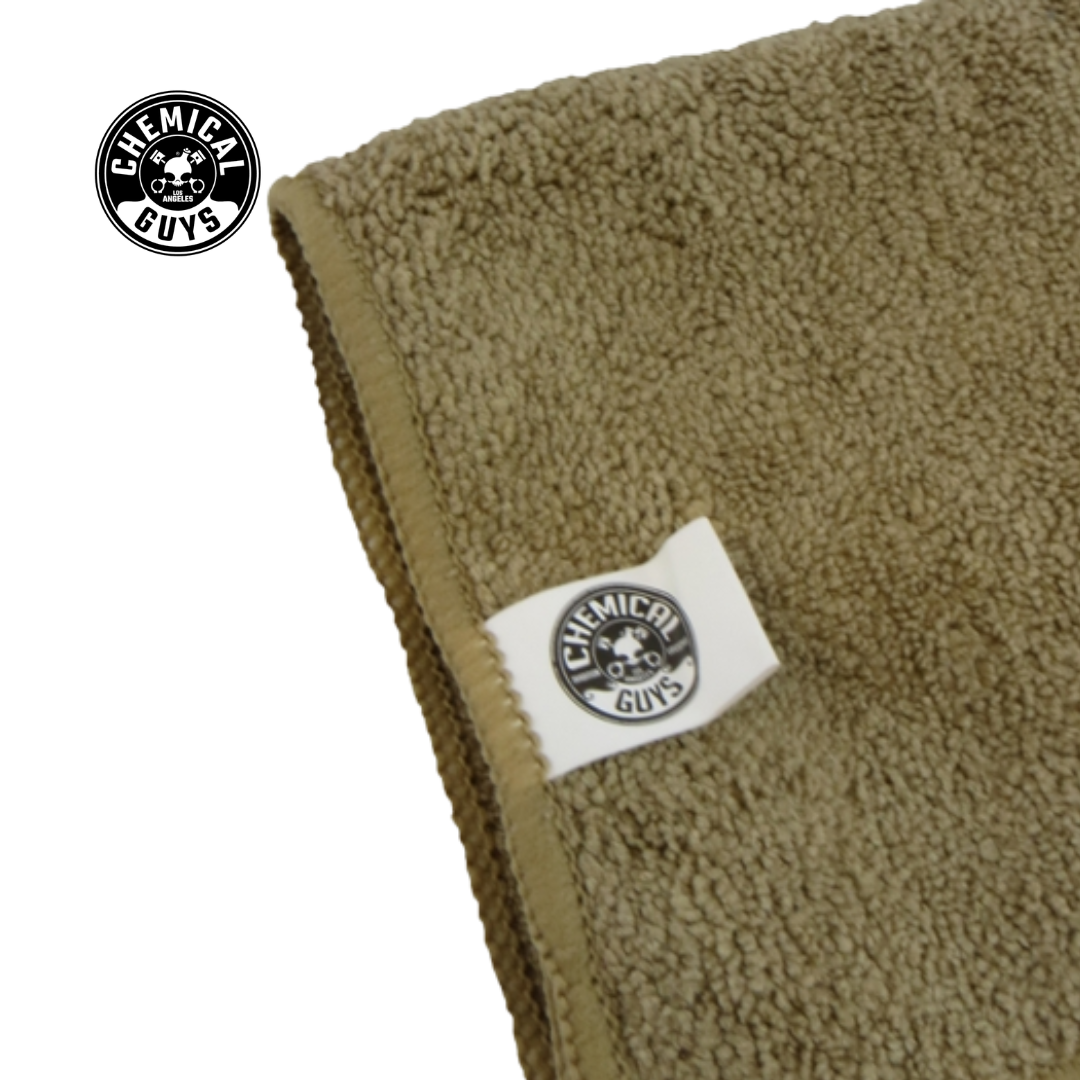 Chemical Guys Workhorse Professional Microfiber Towel, Tan 16" x 16" (3 Pack)