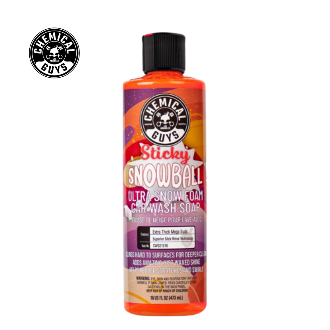 Chemical Guys Sticky Snowball Snow Foam Auto Wash (16 Fl. Oz.)(Non Shrink-Wrapped)(CS: 6) - Car Shampoo