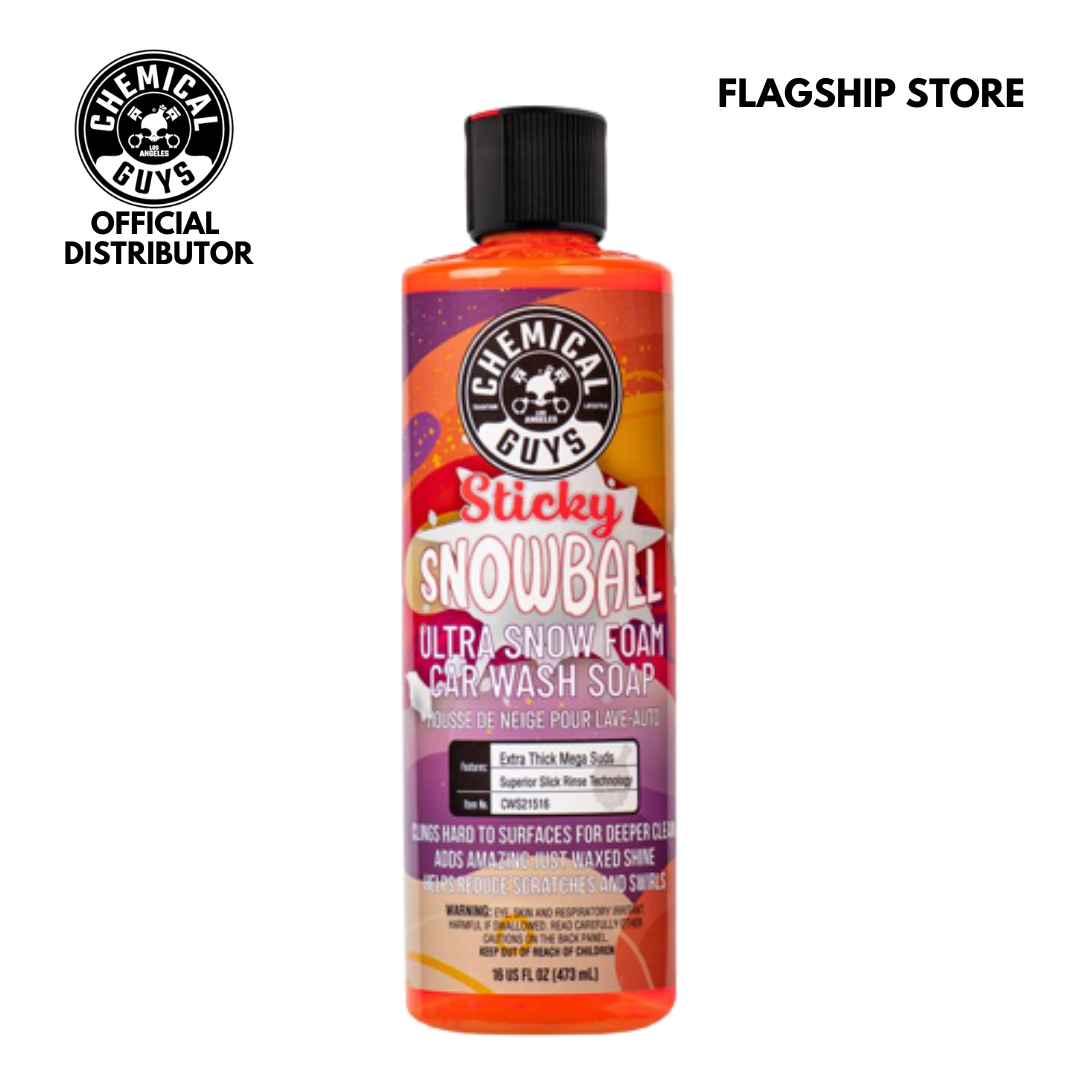 Chemical Guys Sticky Snowball Snow Foam Auto Wash (16 Fl. Oz.)(Non Shrink-Wrapped)(CS: 6) - Car Shampoo