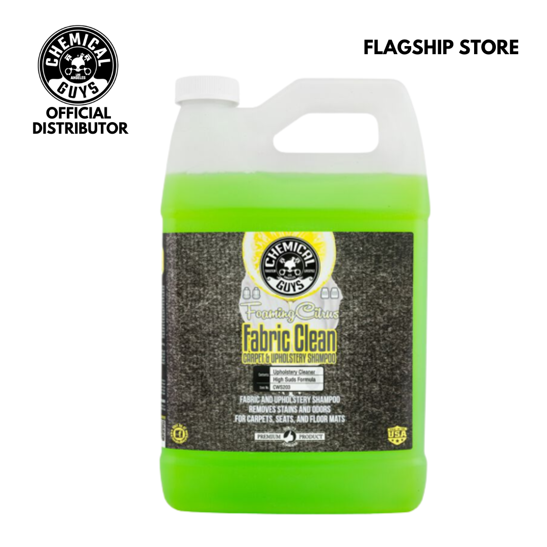 Chemical Guys Foaming Citrus Fabric Clean Carpet And Upholstery Shampoo And Odor Eliminator (1 Gallon)