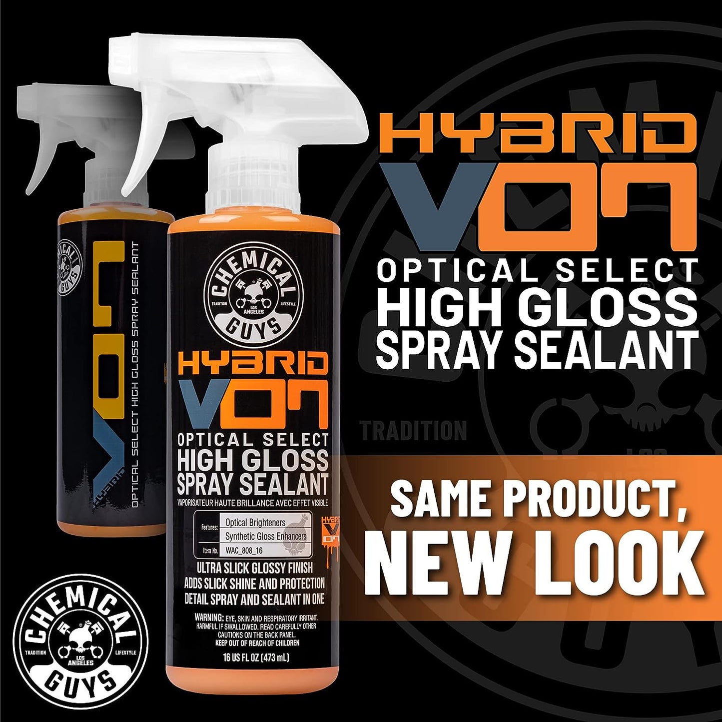Chemical Guys Hybrid V7 Optical Select Wet Tire Shine And Trim Dressing And Protectant (16 Fl. Oz.)