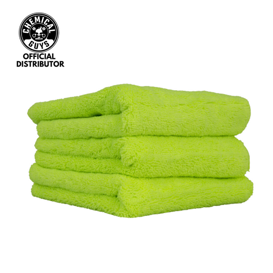 Chemical Guys El Gordo Extra Thick Professional Microfiber Towel, Green 16.5" x 16.5" (3 Pack)